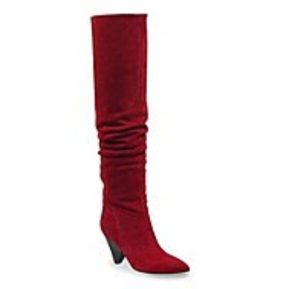 Red Marc Fisher-Pagie Over The Knee Boot - Size 7 - Picture 1 of 1